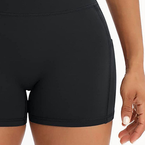 Wholesale Manufacturer Scrunch Butt Gym Tights Compression Yoga Shorts For Women Custom Logo Women's Gym Compression Shorts - Product Image 5