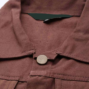 Veste en jean marron décontractée pour homme 2026, manches longues, style urbain, respirante, hiver, fabricant OEM ODM - Product Image 6