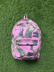 Unique Egypt <b>Cat</b> Printed <b>Backpack</b> | Unisex Cotton Quilted School Bag | <b>Backpack</b> for School, College, Travel & In Daily Use - Product Image 2