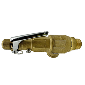 วาล์วนิรภัยทองเหลืองแบบปรับได้ เกลียว BSP/NPT 10 บาร์ 200 องศาเซลเซียส สำหรับอากาศ/แก๊ส/น้ำ/ไอน้ำ พอร์ตขนาด 1/2 นิ้ว - Product Image 4