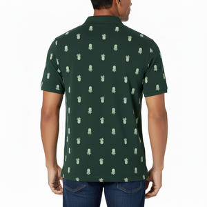 Camiseta Polo con Estampado de Piña, Sublimada, Fruta Tropical, Informal para Hombre, con Cuello, Transpirable, Manga Corta, para Vacaciones de Verano - Product Image 4