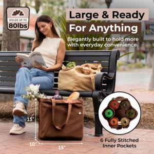 Bolsas de Tela Marrón Personalizables de Aqdas Industries, Capacidad de 20L, Estilo Moderno para Almacenamiento de Alimentos y Artículos Diversos - Product Image 5