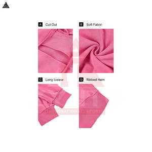 Latest Design Pullover <b>Hoodie</b> Oversized Women's Crop <b>Hoodie</b> Blank Oem Custom <b>Gym</b> Printed Basics Cotton Blended Crop <b>Hoodie</b> Women - Product Image 3