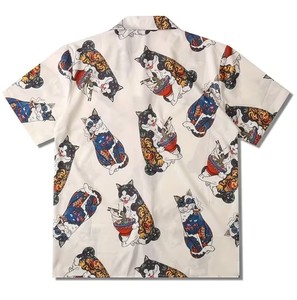 เสื้อฮาวายลายแมวพิมพ์ลายทั่วตัว พรีเมียม สำหรับผู้ชายและผู้หญิง สวมใส่สบายๆ ในฤดูร้อน แขนสั้น เหมาะสำหรับพักผ่อนริมชายหาด ติดกระดุม สไตล์สตรีทแวร์ - Product Image 6