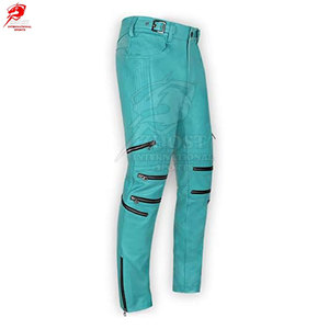 กางเกงหนังผู้ชายคุณภาพสูง ดีไซน์ยืดหยุ่น สวมใส่สบาย เหมาะสำหรับขี่มอเตอร์ไซค์และสวมใส่ลำลอง - Product Image 3