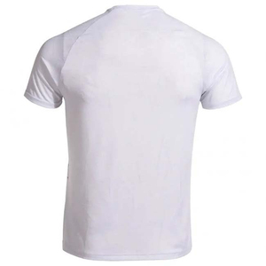 Men's White Short Sleeve O-Neck T-Shirt With Blue <b>Tree</b> Pattern Quick Dry <b>Slim</b> Fit Casual Knitted Polyester Print - Product Image 3