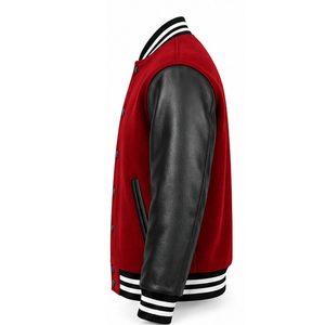 Blouson universitaire personnalisé pour homme en laine, style bomber, avec patch brodé, vêtements d'équipe, vente en gros, fournisseur d'usine, OEM ODM - Product Image 1