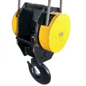 ตะขอเกี่ยวเครนยกของหนัก CMK พร้อมบล็อกเหล็กสีเหลืองและรอกเหล็ก - Product Image 6