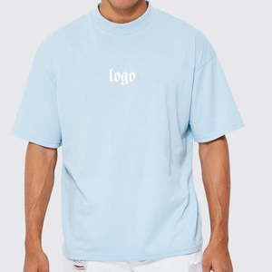 Camiseta informal de algodón de alta calidad, camiseta lisa con cuello en V para bordar, camiseta blanca con cuello en V para hombre, corte holgado. - Product Image 6