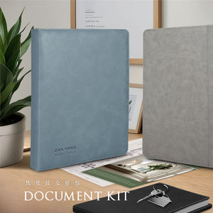 Porte-documents en cuir texturé peau de cheval avec fermeture éclair - Product Image 1