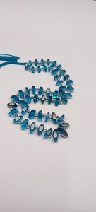 Perles de topaze bleue de Londres naturelle, forme bouton lisse, qualité supérieure, forme unique, 5MM-7MM, pour la fabrication de bijoux, vente en gros - Product Image 2