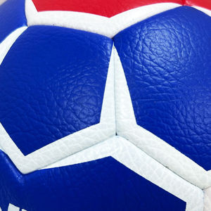 Ballon de football rouge bleu blanc en cuir durable, écologique, confortable, pour entraînement sportif en extérieur, taille 3 - Product Image 6