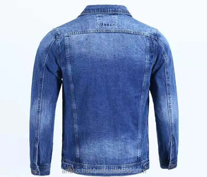 New Arrival Men Denim Jacket Slim Fit High Street Style Front Logo Breathable Eco-Friendly Custom Colors & Sizes OEM Service - Product Image 4