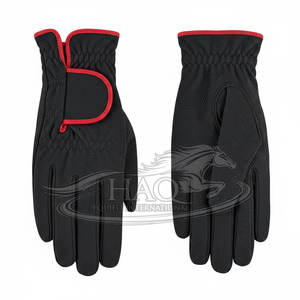Gants d'équitation d'hiver respirants, compatibles écran tactile, antidérapants, en cuir, doublés polaire chaud - Product Image 3