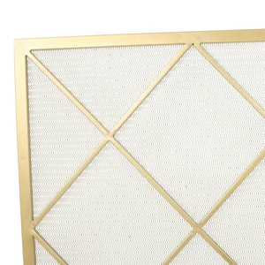 Paravientos Metálico Decorativo Regal Diamond Lattice para Chimenea con Malla Protectora y Protector de Chispas Independiente - Product Image 2