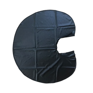 Cape de Coiffure Professionnelle Noire à Motif Circulaire en Polyester Résistante à l'Eau pour Barbier, Salon, Coupe de Cheveux, Coloration et Coiffage - Product Image 3