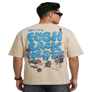 Camiseta de Manga Corta Beige para Hombre, Corte Regular, Cuello Redondo, Estilo Urbano, 100% Algodón, Anti-Pilling y Anti-Arrugas, Diseño Personalizado - Product Image 1