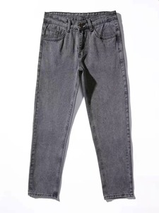 Nuevos Jeans Casuales para Hombre, Corte Recto, Elásticos, Clásicos, Azules y Negros, de Trabajo, Ajuste Holgado, Cintura Media, Lavado Regular, Otoño - Product Image 4