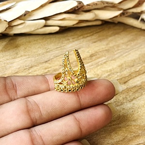New Arrival Zircon Gold <b>Ring</b> Boho Brass <b>Rings</b> For Women 18k Gold Plated Ethnic <b>Crown</b> Armor Statement <b>Ring</b> Wholesale/OEM/ODM - Product Image 4