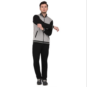 Conjuntos Deportivos Transpirables para Hombre con Cremallera Completa, 100% Algodón Felpa, Casuales, Lisos, para Fitness y Actividades al Aire Libre - Product Image 1