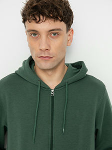 Sweat à capuche zippé pour homme, prix de gros abordable, avec logo brodé et patch chenille personnalisé, en polaire technique, pour l'hiver, style mode - Product Image 2