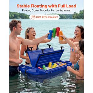 Frigo Galleggiante Premium da 40 QT in LLDPE, Contenitore Termico Anfibio per Bevande e Alimenti con Ruote e Corda di Traino per Stoccaggio a Secco - Product Image 2
