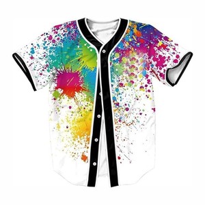 Camiseta de Béisbol Sublimada Transpirable Personalizada, Estilo Urbano, Uniforme de Equipo con Estampado Completo, Ropa Deportiva Elegante, Estilo Americano - Product Image 1