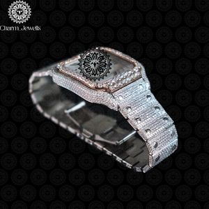Charm_Jewells Luxury Women's Stainless Steel Square Analog <b>Watch</b> <b>Diamond</b> Bezel Sapphire Crystal Butterfly Clasp 30mm - Product Image 2