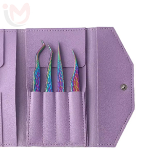 Pinzas para Pestañas, Juego de Pinzas para Extensiones de Pestañas, 5 Pinzas de Acero Inoxidable con Punta Curva y Lisa, Marca OEM 45 90 - Product Image 2