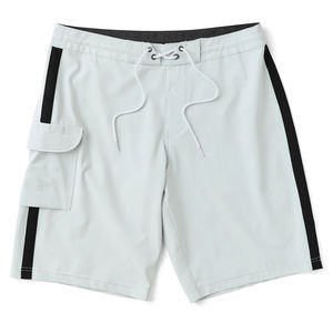 กางเกงขาสั้นชายหาดผู้ชาย ผ้าแห้งเร็ว เป็นมิตรกับสิ่งแวดล้อม ทรงฮิปสเตอร์ สีพื้น ดำ ขาว ผ้าไมโครอีลาสติก - Product Image 5