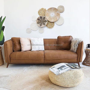 Cesta de pared decorativa de hierba marina natural tejida a mano, ecológica, estilo boho vintage, colgante de mimbre, platos de pared de ratán y bambú hechos a mano - Product Image 5