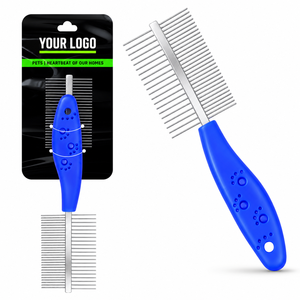 Peigne de toilettage double face pour animaux de compagnie, peigne à dents fines et larges pour chiens et chats, fournisseur en gros - Product Image 1