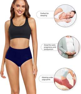 Culotte taille haute pour femme, couvrante, en coton doux et extensible, confortable pour un usage quotidien, vêtements intimes - Product Image 6