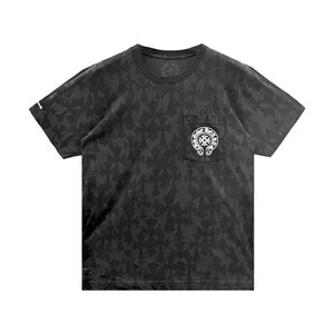 เสื้อยืดโอเวอร์ไซส์พิมพ์ลาย Harmony แขนสั้น สตรีทแวร์ผู้ชาย สีดำ ผ้าคอตตอนเจอร์ซีย์ คอกลม - Product Image 3