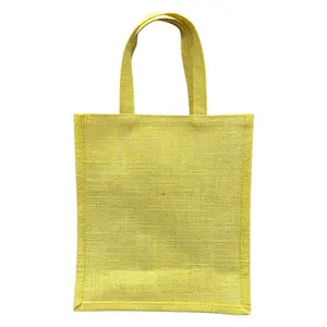 Individueller Designer ausgefallene Jute-Strandtasche wiederverwendbare Waren-Taschen Einkauf Kleinkind-Tote-Tasche mit durchsichtigem PVC-Folienfenster