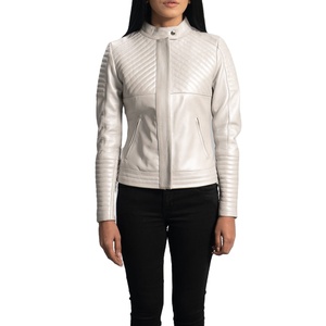 Anti-wrinkle Quick Dry Anti-pilling New Design Women Leather Jacket Best Manufacturing Soft Manufacturing Women Leather Jacket - Product Image 6
