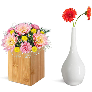 Porte-stylos en bois naturel, organiseur de bureau en bois, conteneur de papeterie personnalisé avec logo, carré, hexagonal, cylindrique pour le bureau et la maison - Product Image 2