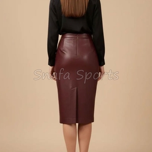 Falda de cuero para mujer con logotipo personalizado a precio razonable, hecha en Pakistán, nueva llegada. - Product Image 2