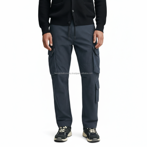 Men Cargo Pants Relaxed Fit Utility Pockets Drawstring Waist Streetwear Custom OEM Wholesale - Product Image 1