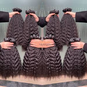 Extensiones de Cabello Humano Virgen Vietnamita Liso Rizado, Trama Doble, Color Natural, 100% Cabello Virgen - Product Image 5