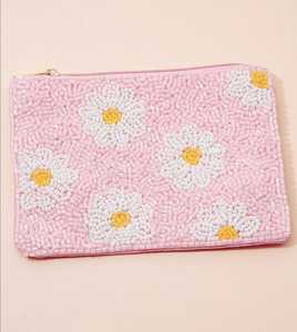 กระเป๋าใส่เหรียญลูกปัดแบบแฮนด์เมด กระเป๋าสตางค์ขนาดเล็ก สายปรับได้ ลายดอกไม้ สำหรับใช้ในชีวิตประจำวันและการเดินทาง - Product Image 3
