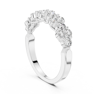 Rhodium Plated 925 Sterling Silver Moissanite Diamond <b>Ring</b> Wholesale Jewelry Manufacturer Export Supplier - Product Image 3