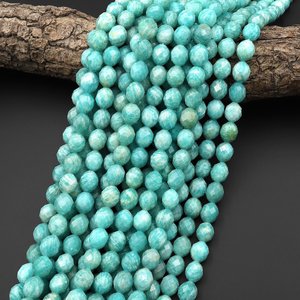 ลูกปัดอะเมโซไนต์เปรูทรงรีรูปไข่แบบเจียระไนธรรมชาติสำหรับทำเครื่องประดับ DIY อุปกรณ์งานฝีมือ ลูกปัดอัญมณี - Product Image 2