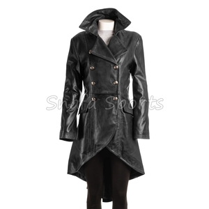 Chaqueta de Cuero para Mujer, Modelo 2026, Elegante, de Alta Calidad, Piel de Oveja Tejida, Cuello Alto, Impermeable, Ecológica, para Invierno - Product Image 2