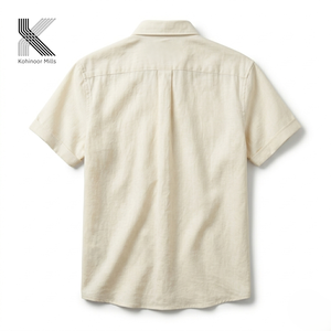 Camisa Casual de Manga Corta para Hombre, de Popelina de Algodón, Color Sólido, Cuello Clásico, Transpirable, para Verano - Product Image 3