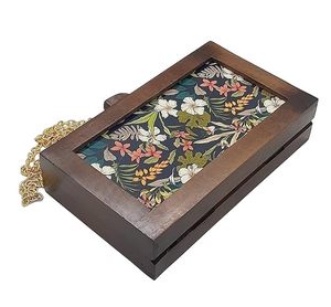Pochette en bois faite à la main, économique, pour femme, idéale pour les soirées, les mariages, les occasions festives et décontractées - Product Image 2