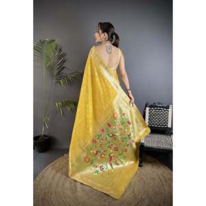 Sari Paithani en tissu épais avec motifs Mina Butti - Accessoires ethniques - Product Image 2