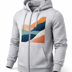 เสื้อฮู้ดซิปผ้าฟลีซสำหรับผู้ชาย ผลิตตามสั่ง ขายส่ง ผ้าฝ้าย 100% สำหรับฤดูหนาว สปอร์ตแวร์คลับ พิมพ์ลายดิจิทัล-โรงงานผู้ผลิต OEM ขายตรงจากโรงงาน - Product Image 3