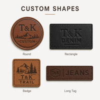 Étiquette en cuir PU personnalisée avec logo en relief pour jeans, sacs en denim, chapeaux, vestes, vêtements, étiquettes de vêtements OEM, étiquette en cuir