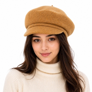 Unisex Custom Color <b>Beret</b> Hat Newsboy Style Soft Wool Feel Classic Casual Fashion Warm Headwear Classic Look Warm Comfort - Product Image 1